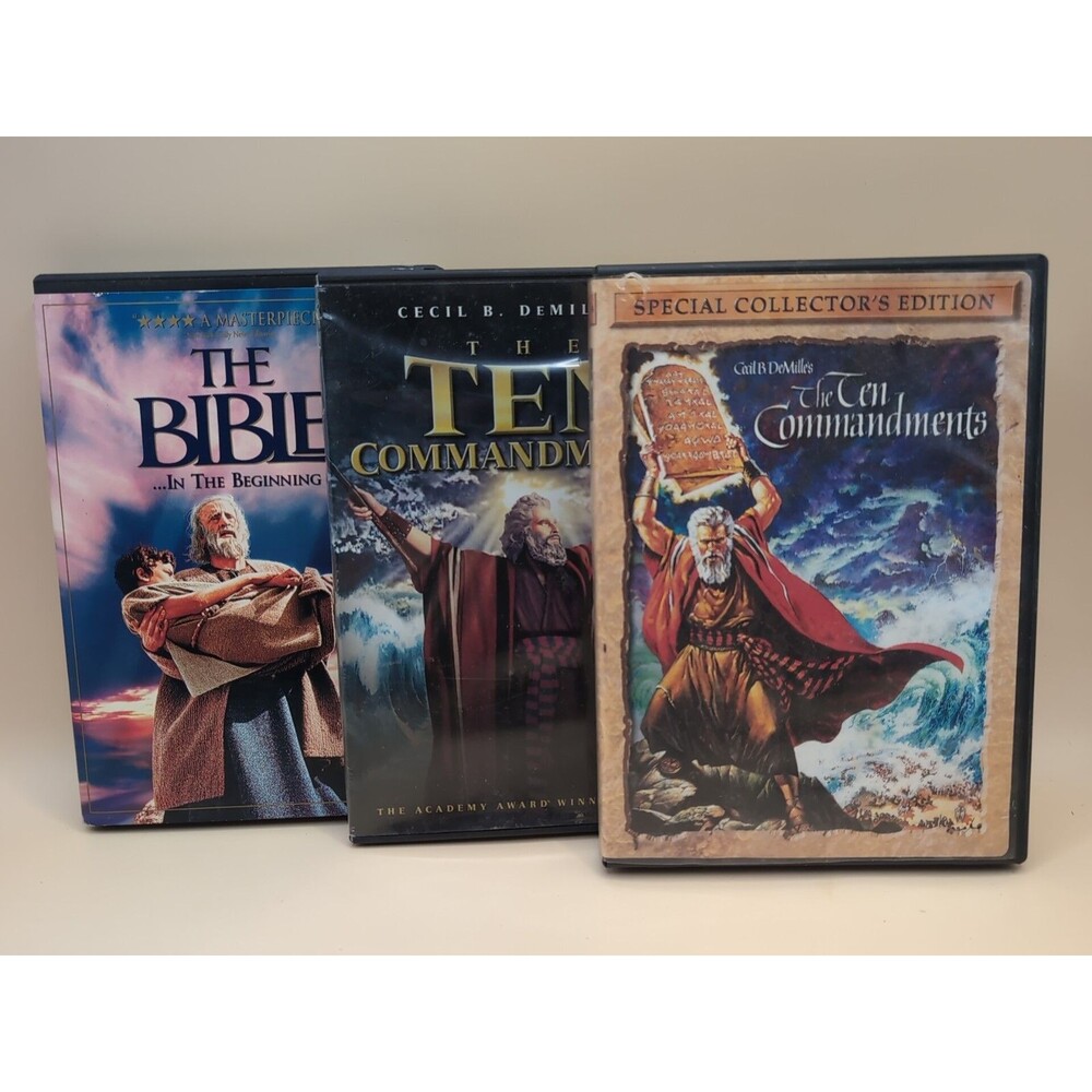 Lot 3 Christian DVD Sets (Includes 5 Disc's)The Bible And The Ten Commandments